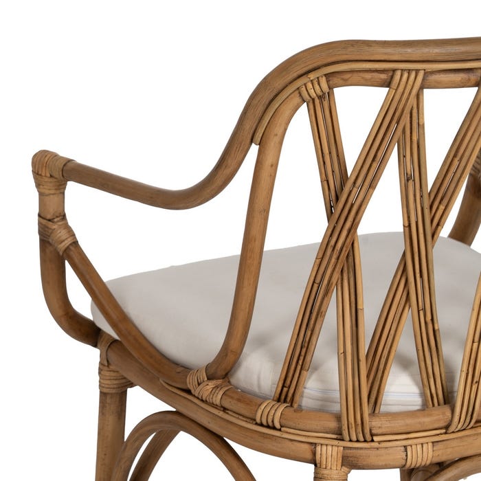 Natural Rattan Armchair Decoration 62 X 55 X 83 Cm