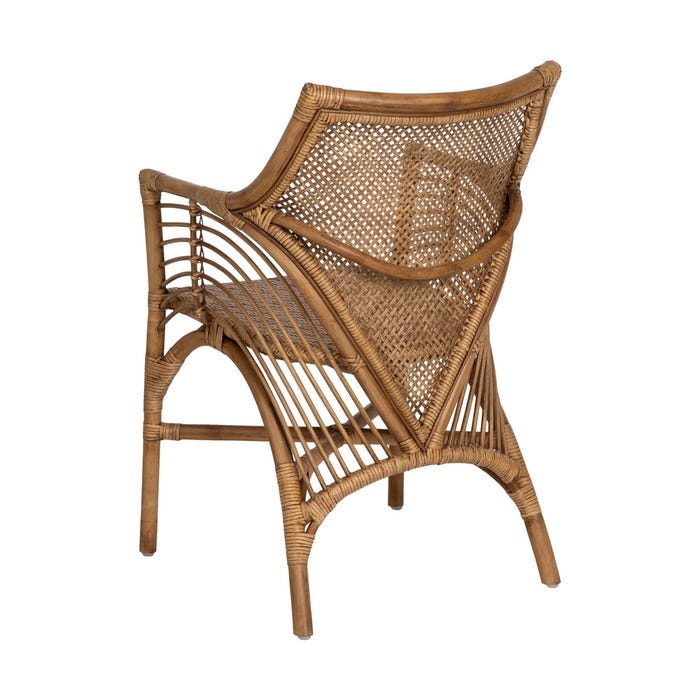 Brown Rattan Armchair Decoration 56 X 54 X 84 Cm