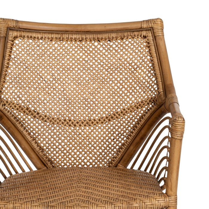 Brown Rattan Armchair Decoration 56 X 54 X 84 Cm