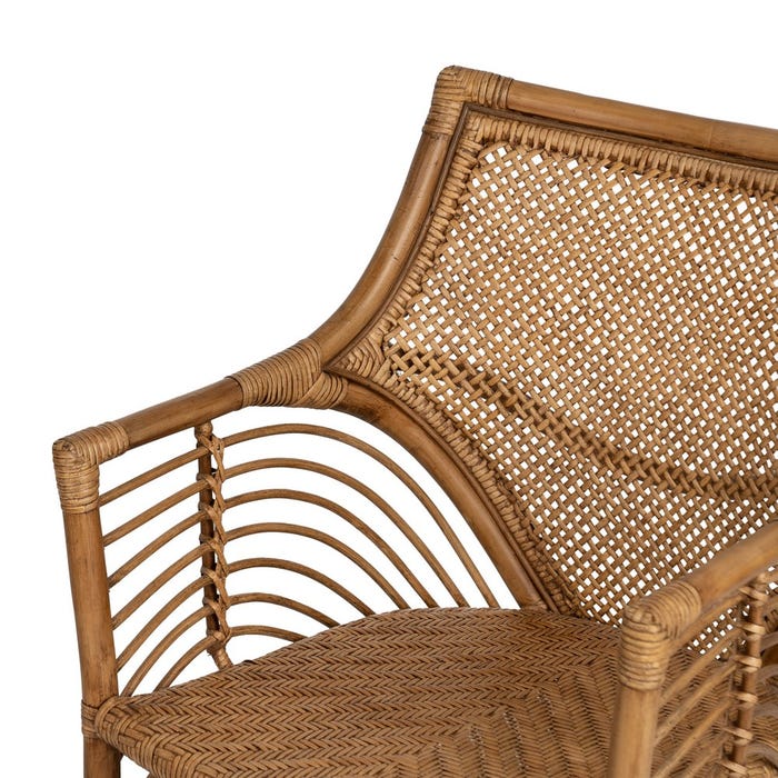 Brown Rattan Armchair Decoration 56 X 54 X 84 Cm