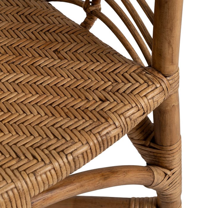 Brown Rattan Armchair Decoration 56 X 54 X 84 Cm