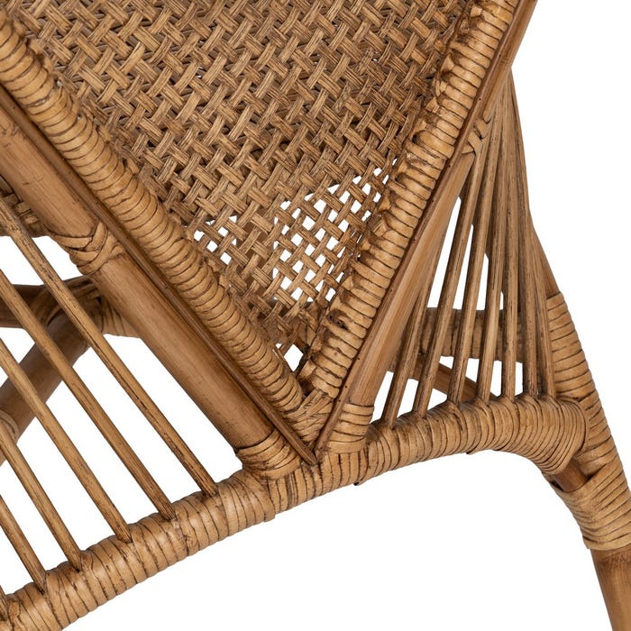 Brown Rattan Armchair Decoration 56 X 54 X 84 Cm