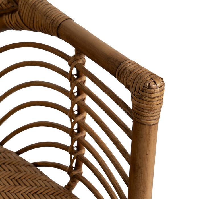 Brown Rattan Armchair Decoration 56 X 54 X 84 Cm