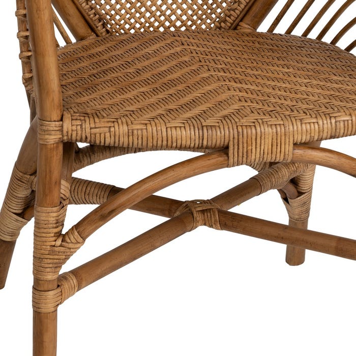 Brown Rattan Armchair Decoration 56 X 54 X 84 Cm