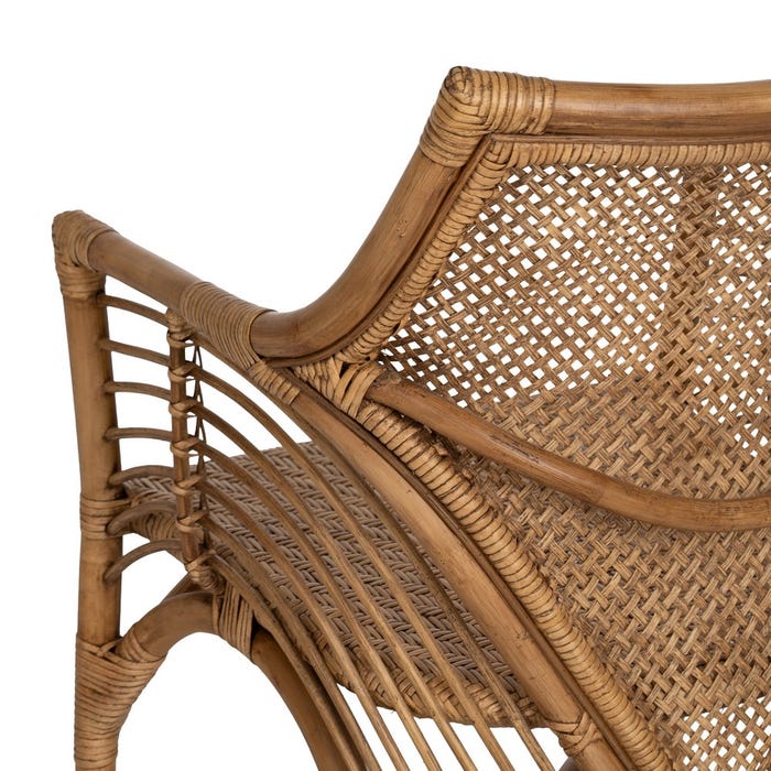 Brown Rattan Armchair Decoration 56 X 54 X 84 Cm