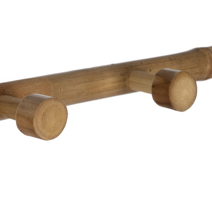 Cabide de corredor de bambu natural 70 x 32 x 175 cm