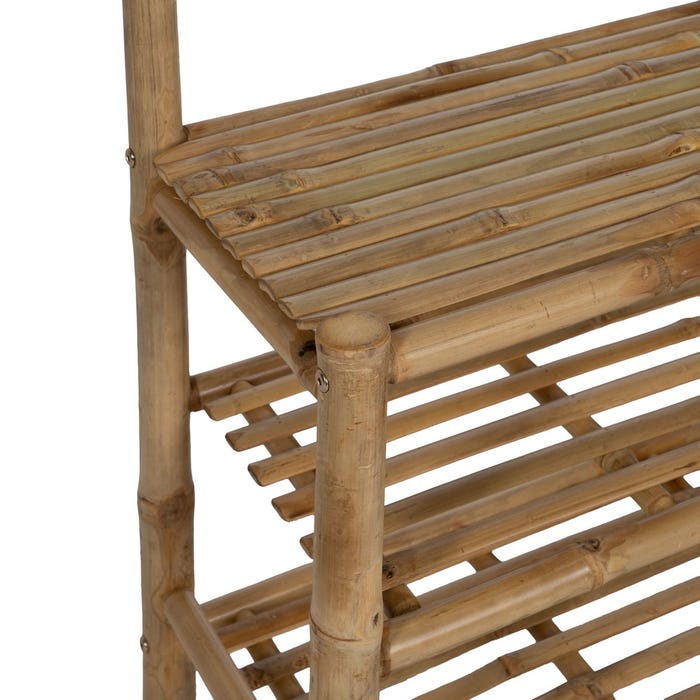 Cabide de corredor de bambu natural 70 x 32 x 175 cm