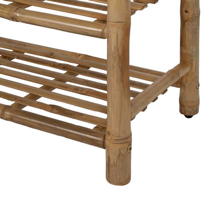 Cabide de corredor de bambu natural 70 x 32 x 175 cm
