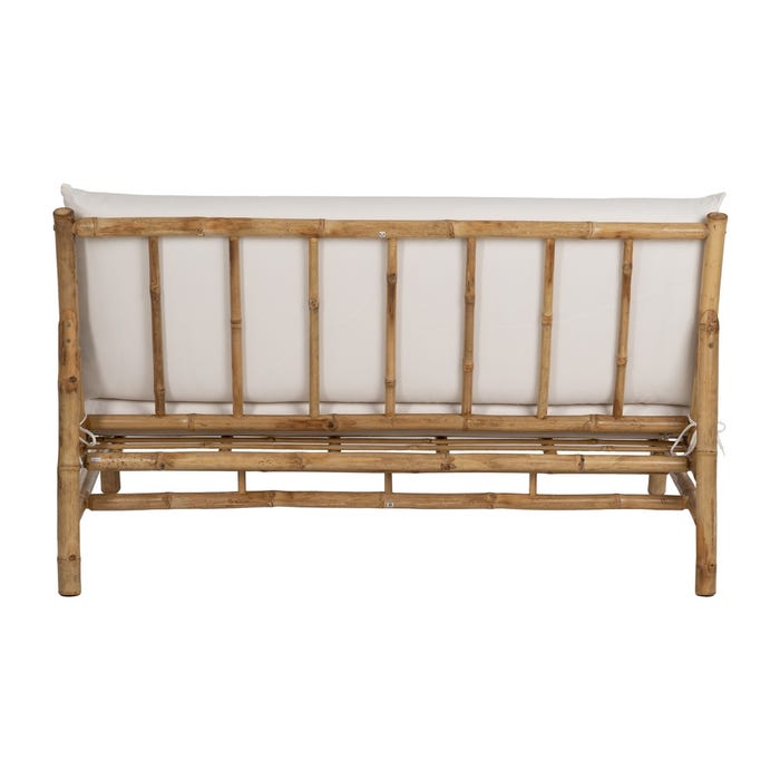 Sofá 2 Plazas Natural Bambú 135 X 86 X 81 Cm