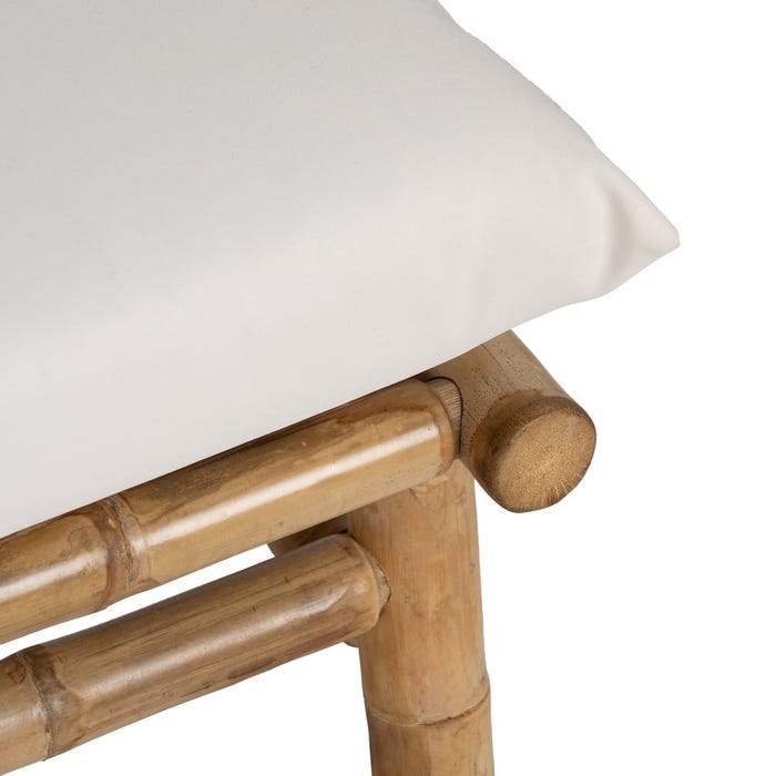 Sofá 2 Plazas Natural Bambú 135 X 86 X 81 Cm