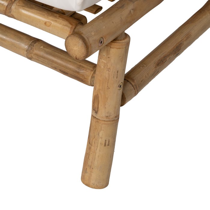 Sofá 2 Plazas Natural Bambú 135 X 86 X 81 Cm