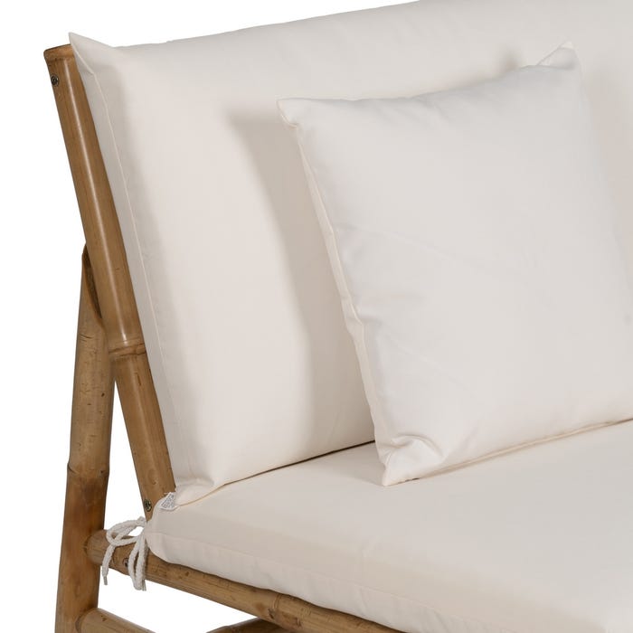 Sofá 3 Plazas Natural Bambú 200 X 86 X 81 Cm