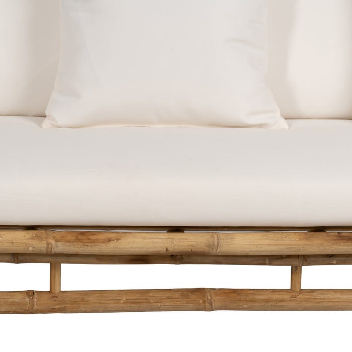 Sofá 3 Plazas Natural Bambú 200 X 86 X 81 Cm