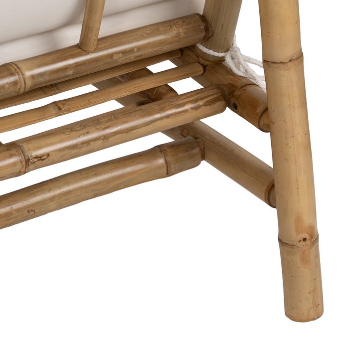 Sofá 3 Plazas Natural Bambú 200 X 86 X 81 Cm
