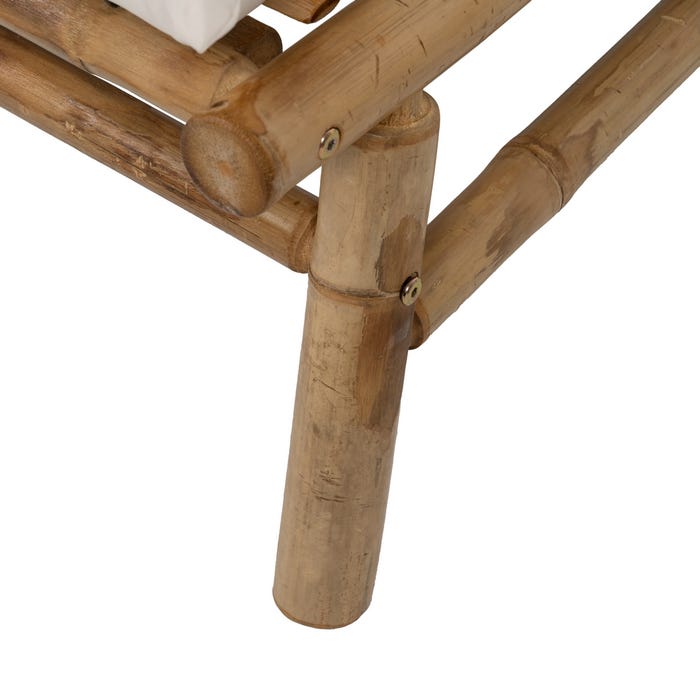 Sofá 3 Plazas Natural Bambú 200 X 86 X 81 Cm