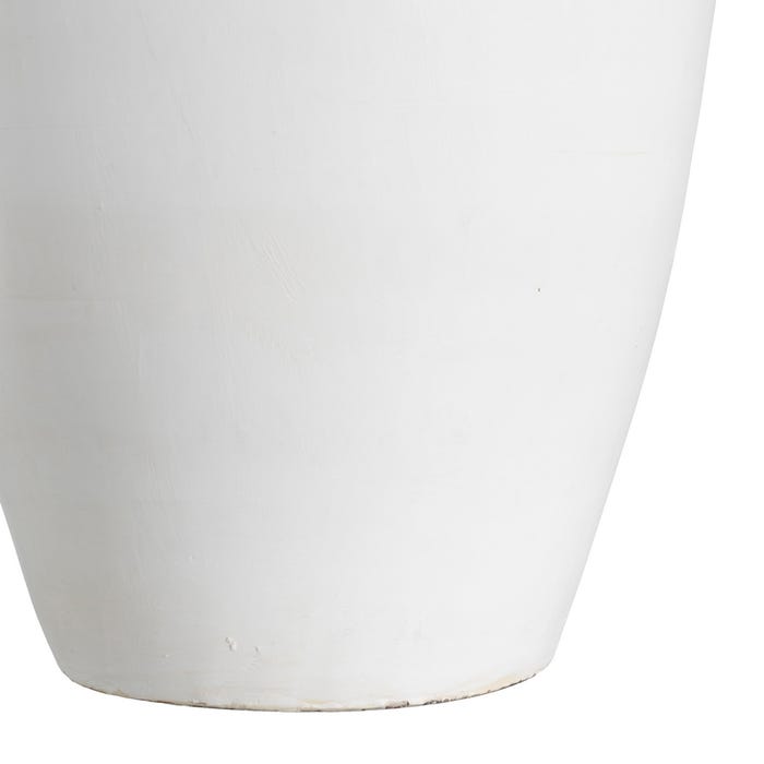 Jarrón Blanco Terracota Decoración 26 X 28 X 60 Cm