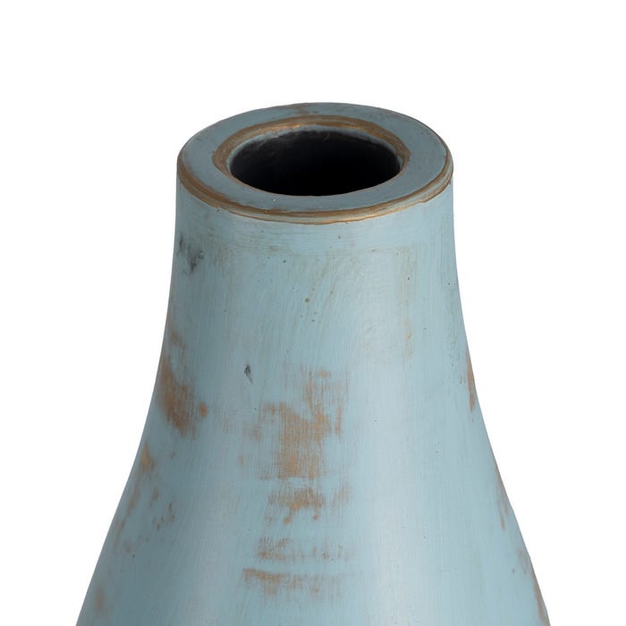 Jarrón Turquesa Terracota Decoración 23 X 25 X 64 Cm