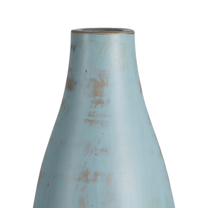 Jarrón Turquesa Terracota Decoración 23 X 25 X 64 Cm