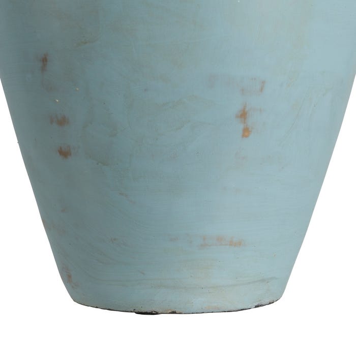 Jarrón Turquesa Terracota Decoración 28 X 30 X 67 Cm