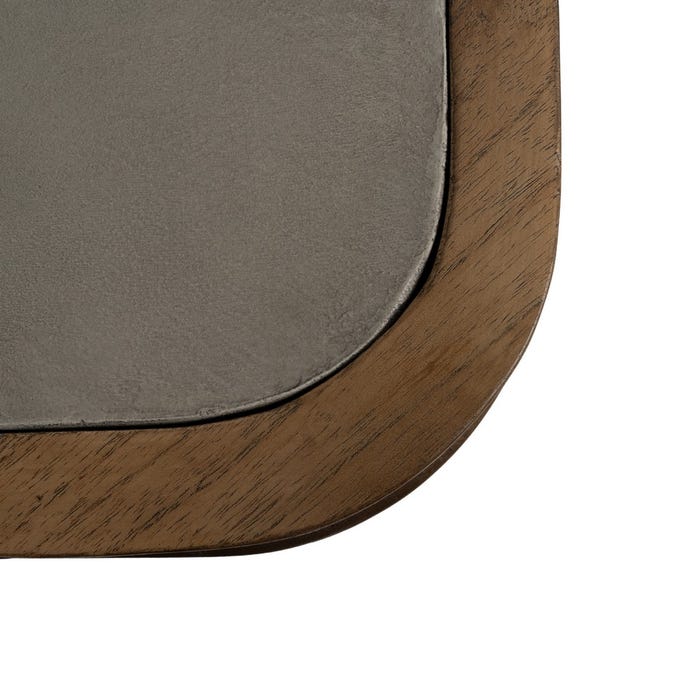 Mesa de madeira e microcimento para sala de estar 150 x 60 x 82 cm