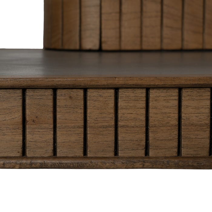 Mesa de madeira e microcimento para sala de estar 150 x 60 x 82 cm