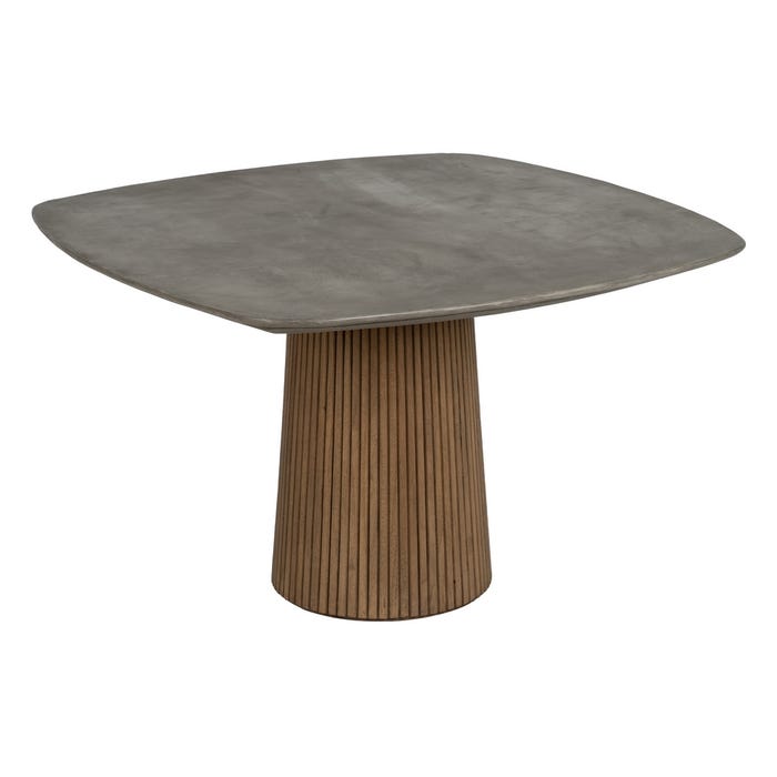 Mesa Comedor Madera-Microcemento Salón 120 X 120 X 77 Cm