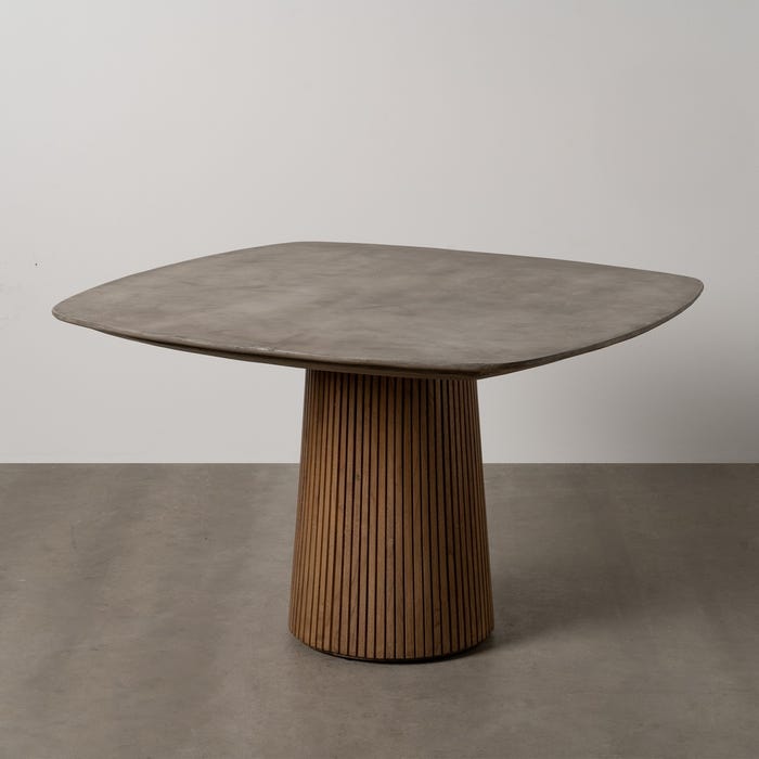 Mesa Comedor Madera-Microcemento Salón 120 X 120 X 77 Cm