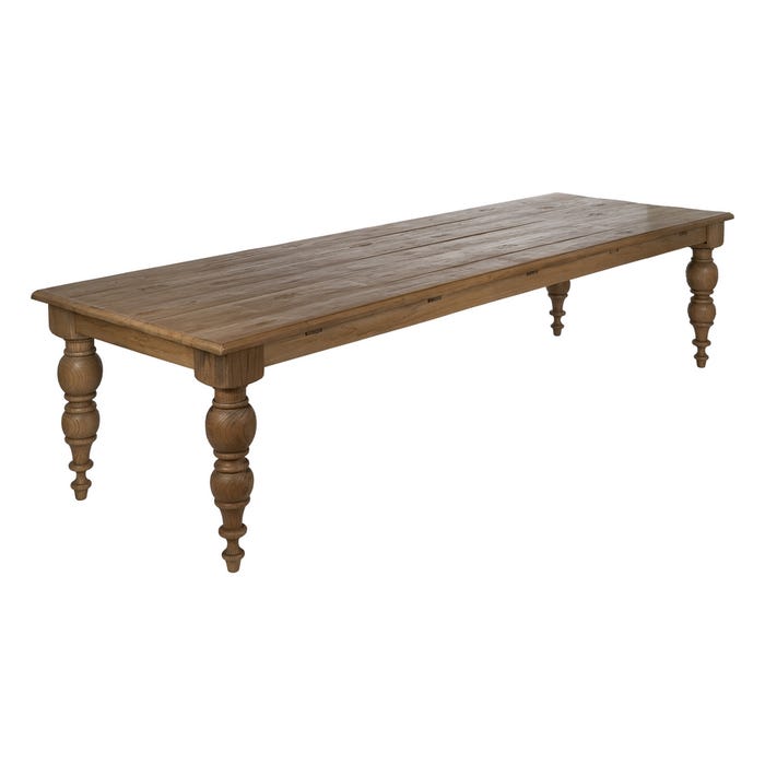 Mesa Comedor Madera De Roble Salón 300 X 98 X 77 Cm