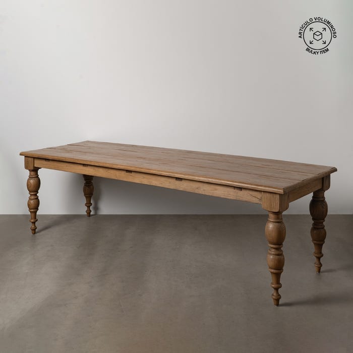 Mesa Comedor Madera De Roble Salón 300 X 98 X 77 Cm
