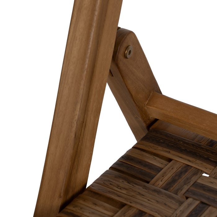 Natural Wood Folding Chair Contract 51 X 60 X 80.50 Cm