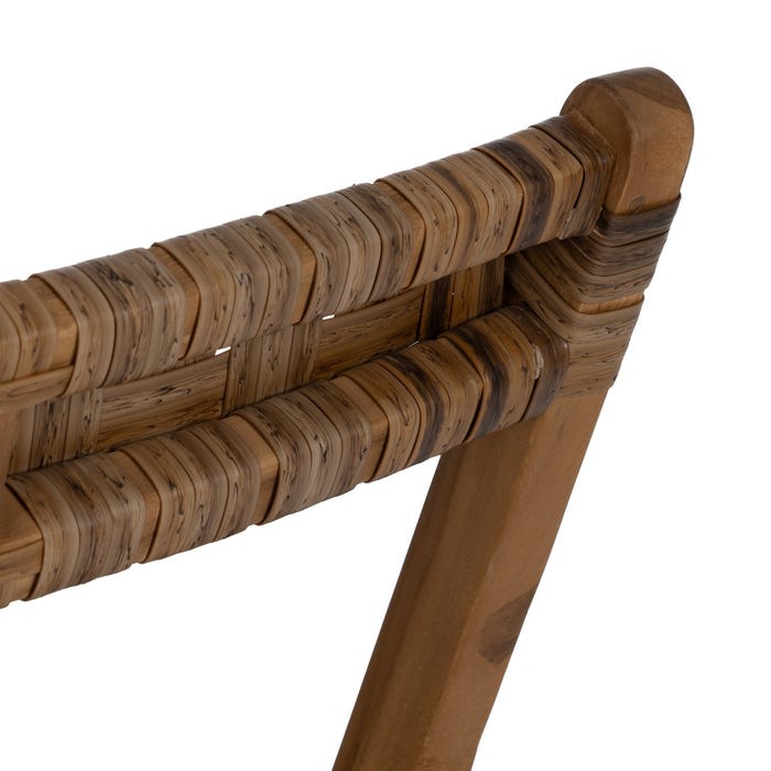 Natural Wood Folding Chair Contract 51 X 60 X 80.50 Cm