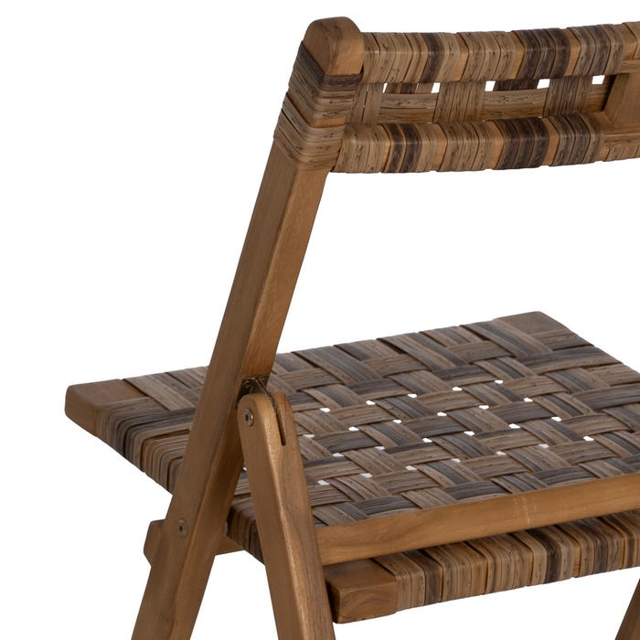 Natural Wood Folding Chair Contract 51 X 60 X 80.50 Cm