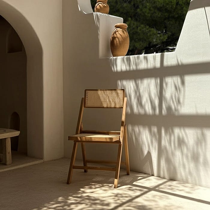 Natural Wood Contract Folding Chair 49 x 59 x 87 cm