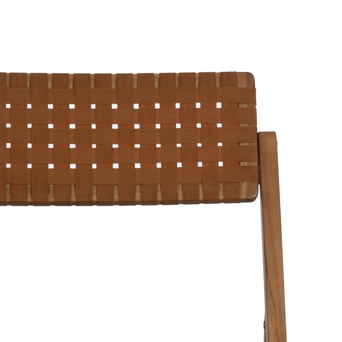 Natural-Black Wood Folding Chair 49 X 58 X 87.50 Cm
