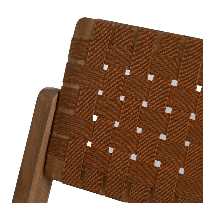 Natural-Black Wood Folding Chair 49 X 58 X 87.50 Cm