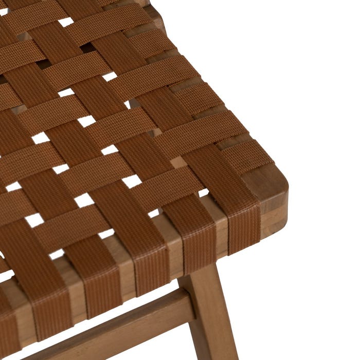 Natural-Black Wood Folding Chair 49 X 58 X 87.50 Cm