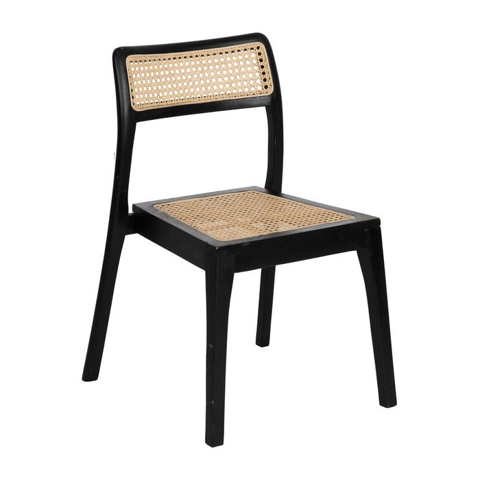 Silla Natural-Negro Madera Contract 55 X 53 X 79,50 Cm