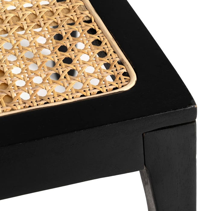 Natural-Black Contract Wood Chair 55 X 53 X 79.50 Cm