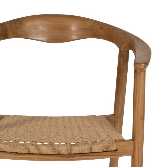 Natural Wood Chair 65 X 57 X 76 Cm