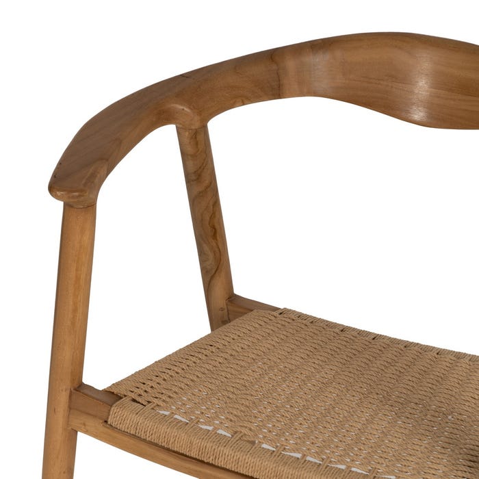 Natural Wood Chair 65 X 57 X 76 Cm