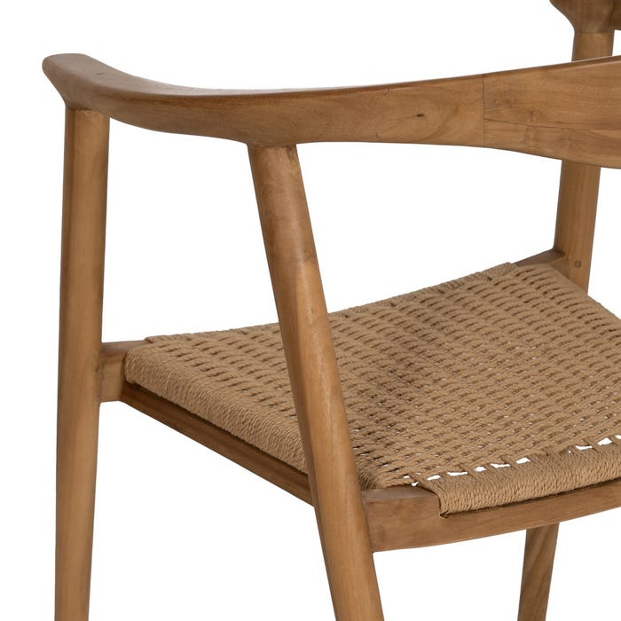 Natural Wood Chair 65 X 57 X 76 Cm