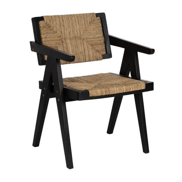 Silla Natural-Negro Madera 56 X 62 X 76,50 Cm