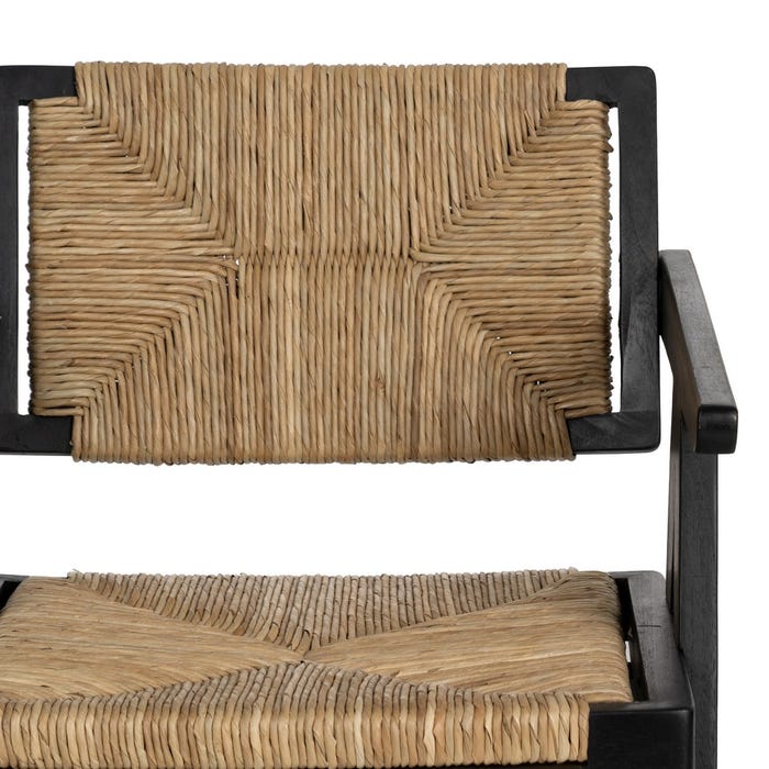 Natural-Black Wood Chair 56 X 62 X 76.50 Cm