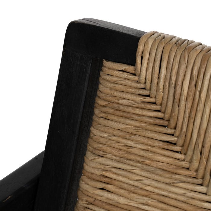 Natural-Black Wood Chair 56 X 62 X 76.50 Cm