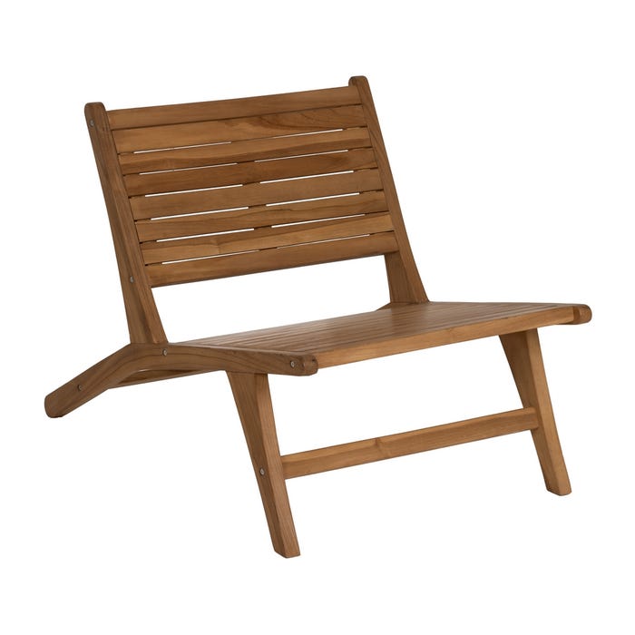 Poltrona de madeira natural 60 x 93 x 63 cm
