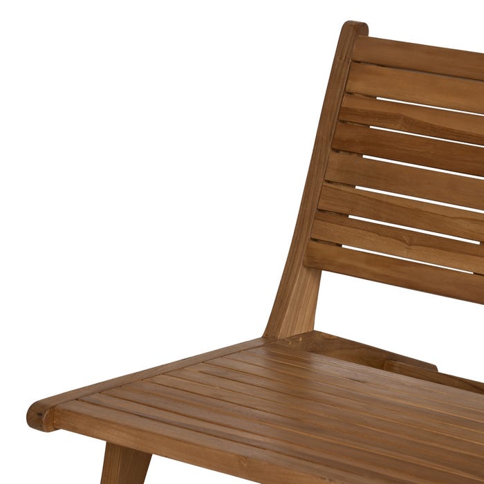 Natural Wood Armchair 60 X 93 X 63 Cm