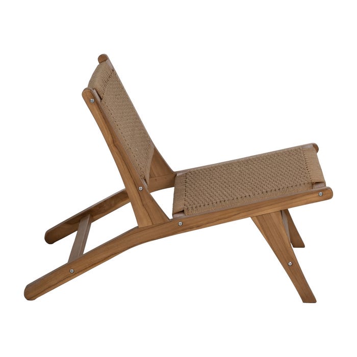 Natural Wood Armchair 60 X 93 X 64 Cm
