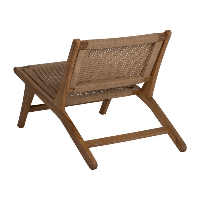 Natural Wood Armchair 60 X 93 X 64 Cm