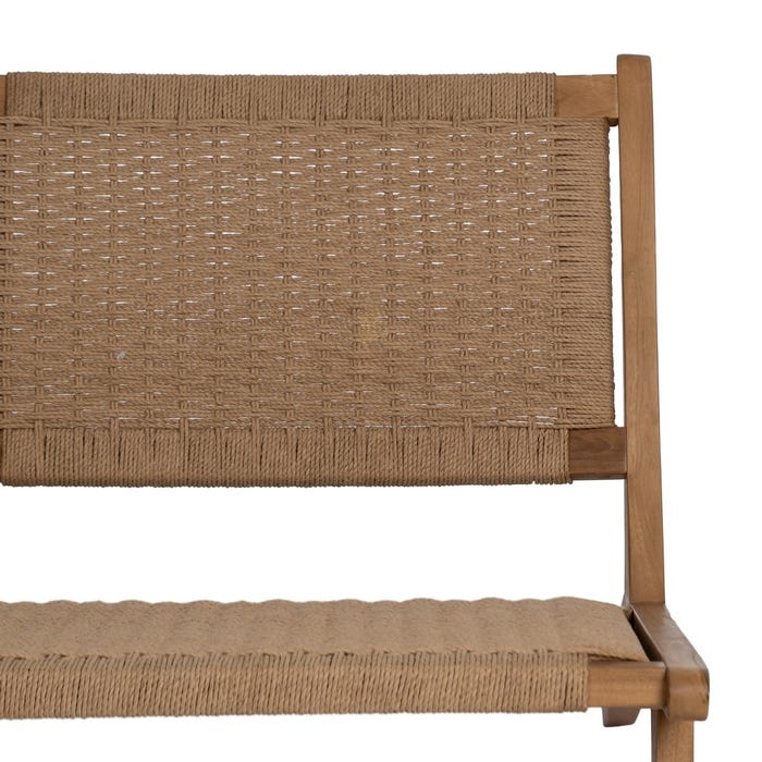 Natural Wood Armchair 60 X 93 X 64 Cm