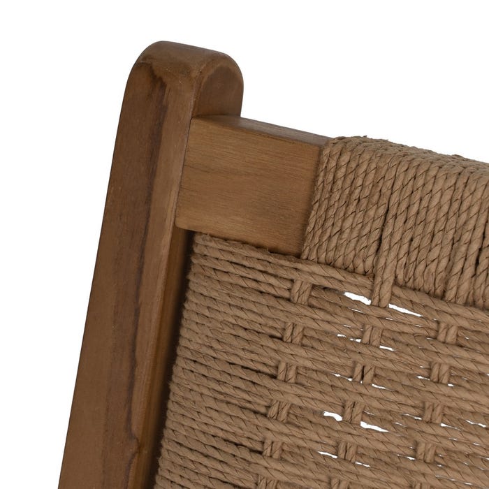Natural Wood Armchair 60 X 93 X 64 Cm